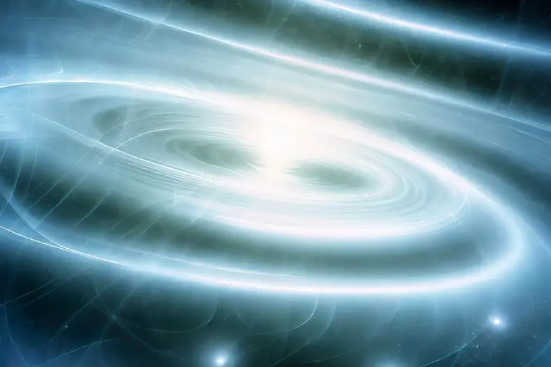 Gravitational waves art illustration