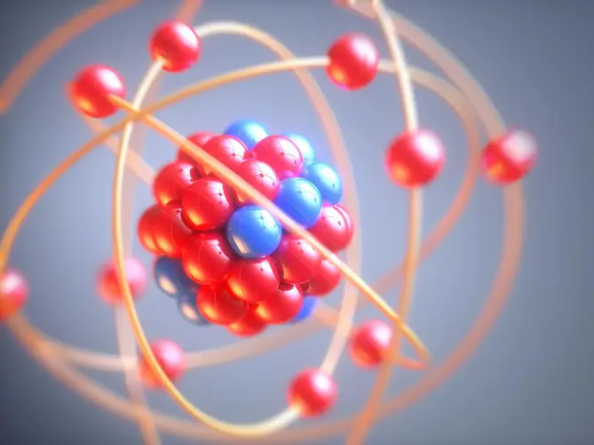 Illustration of the model of atomic matter